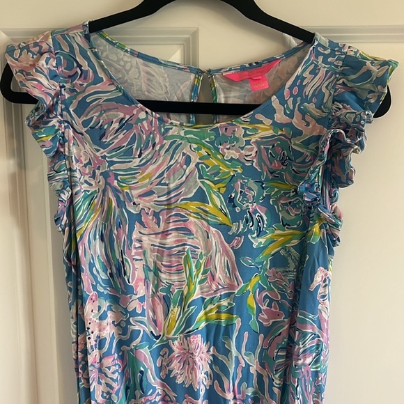 Lilly Pulitzer Patsi Romper Women's Small Multicolor Tropical - Picture 2 of 9